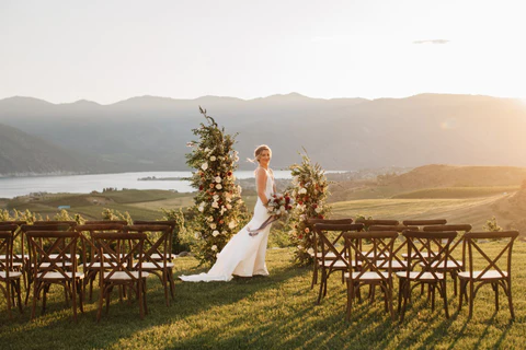 Bride with a stunning view