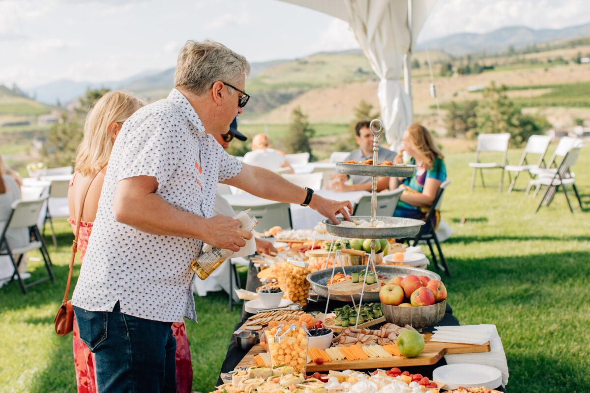 Catering at an eco-friendly celebration