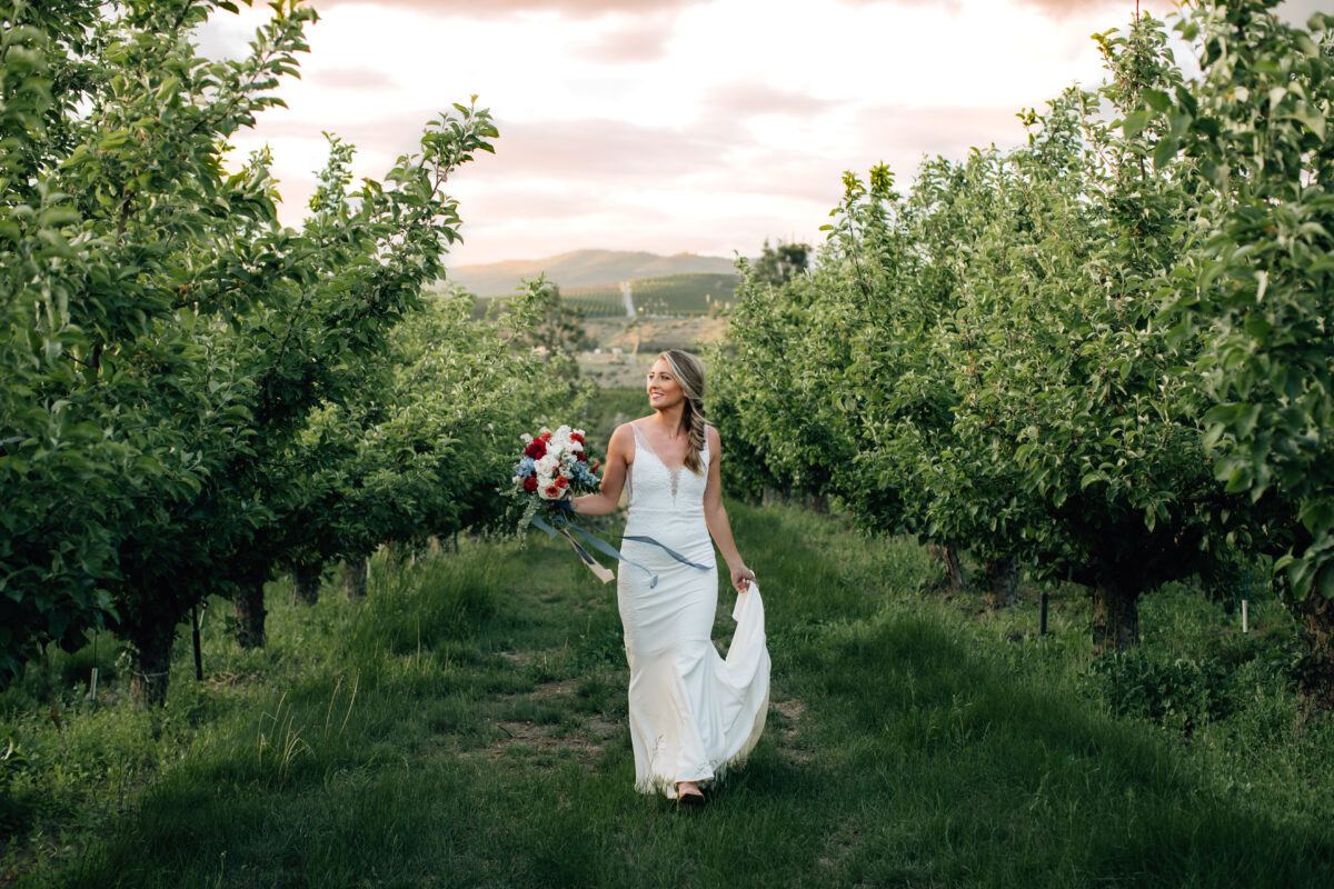 Eco-friendly wedding in an organic orchard