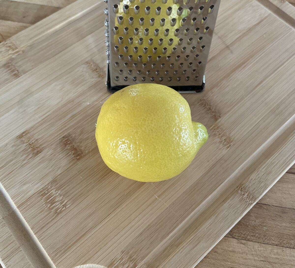 Zesting the lemon