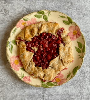 baked cherry galette